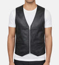 Men’s Asphalt Ace Leather Vest.