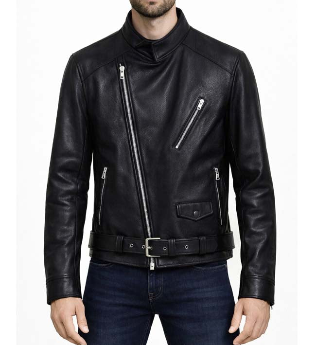 Men’s Black Rider Leather Jacket.