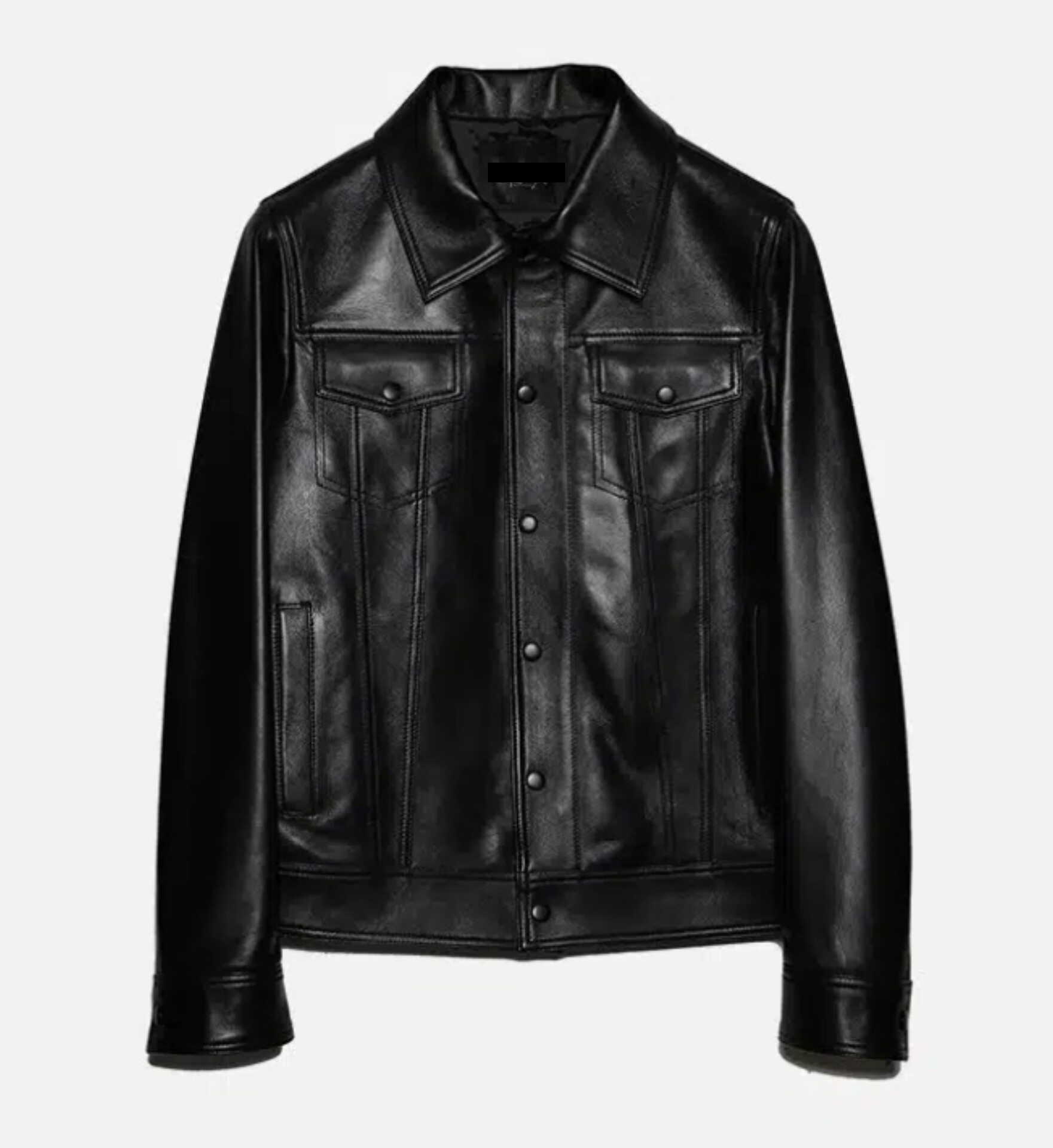 Men’s Classic Trucker Black Button Jacket – Iconic Design, Lasting Style