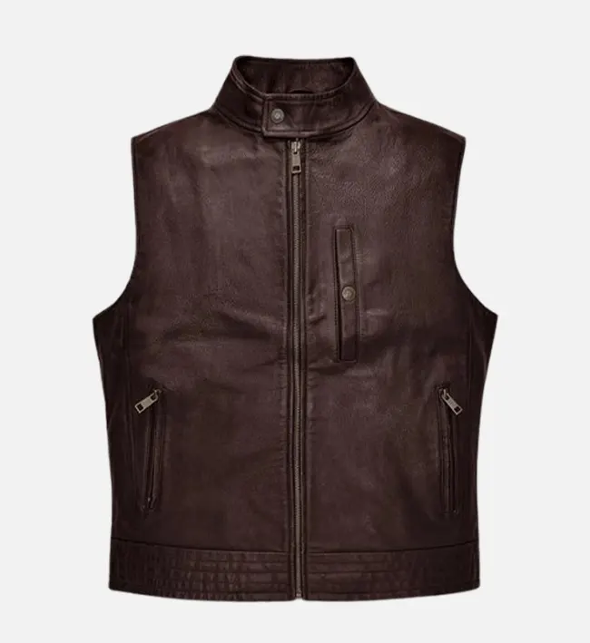 Men’s Road Shaper Leather Vest – Bold Craftsmanship for True Riders